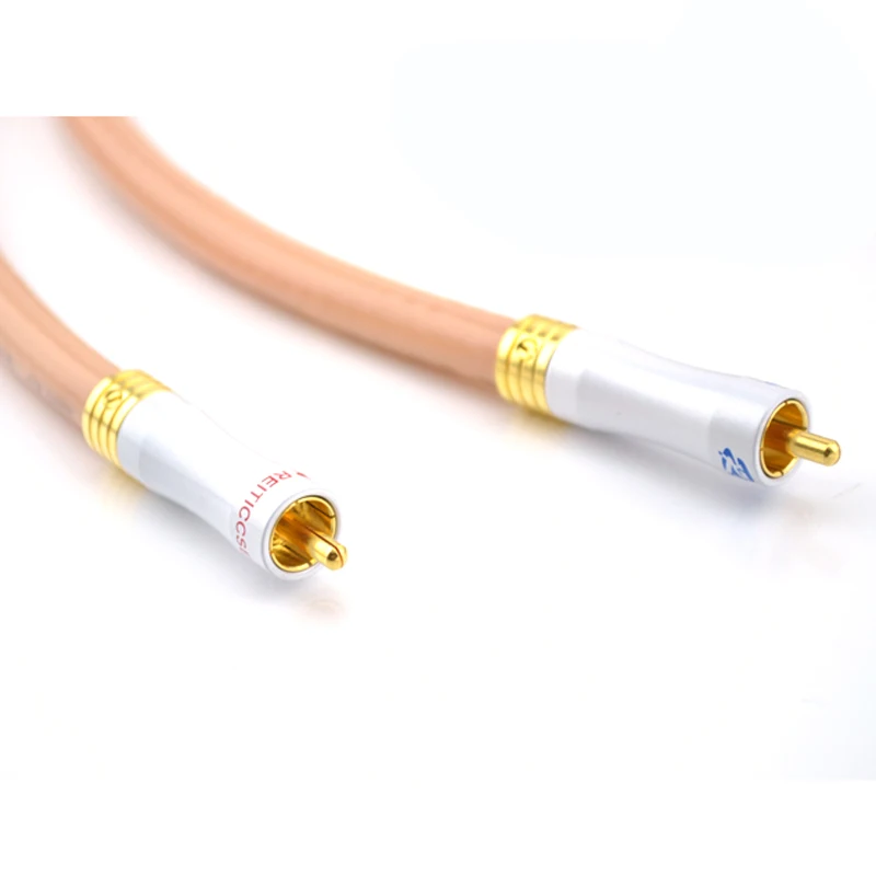 Посеребренный аудио кабель для соединения с позолоченным разъемом RCA пара Shark 5N