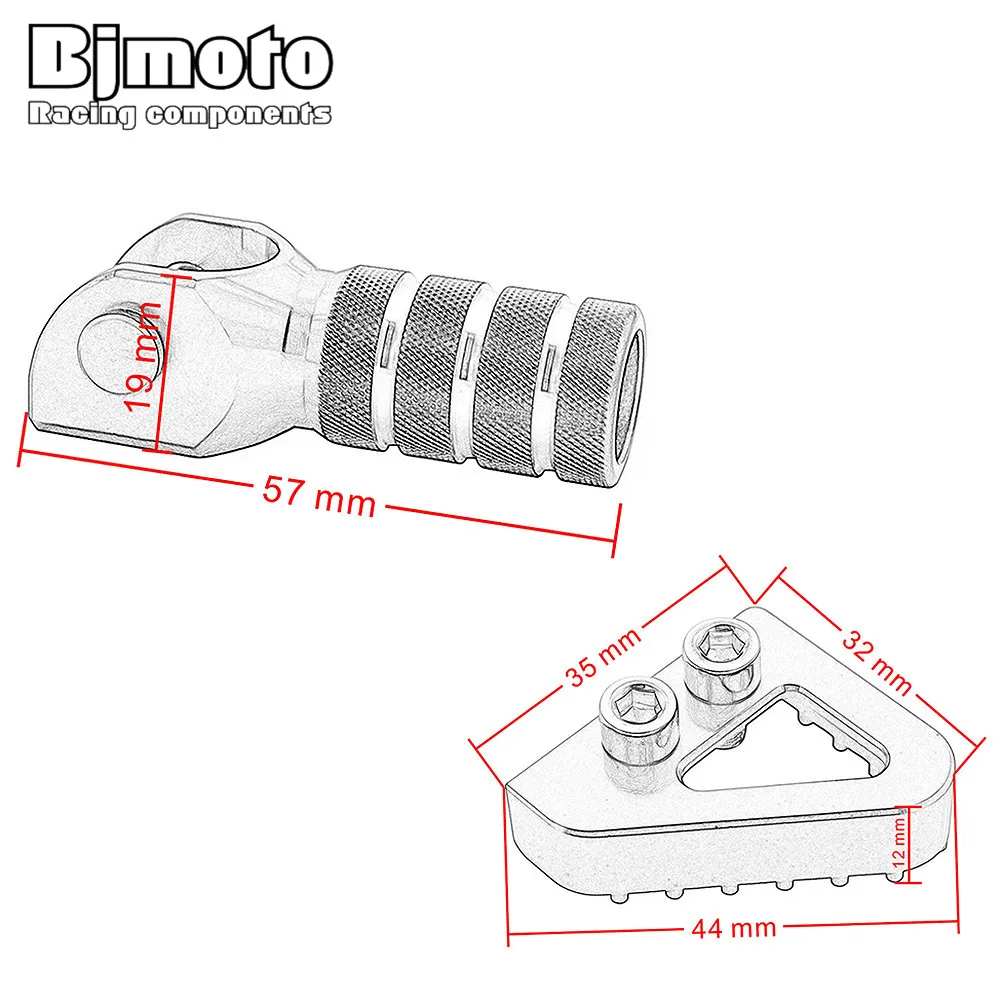 

Bjmoto One Set Gear Shifter Lever Billet Rear Brake Pedal Step Tips For SX EXC XCF XC XCW SXF EXCF SMR LC4 Enduro 125