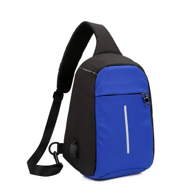 Dark Blue MARKROYAL новая Противоугонная нагрудная сумка Мужская модная трендовая сумка через плечо с usb зарядкой женская сумка Простая Дорожная посылка - Цвет: Dark Blue