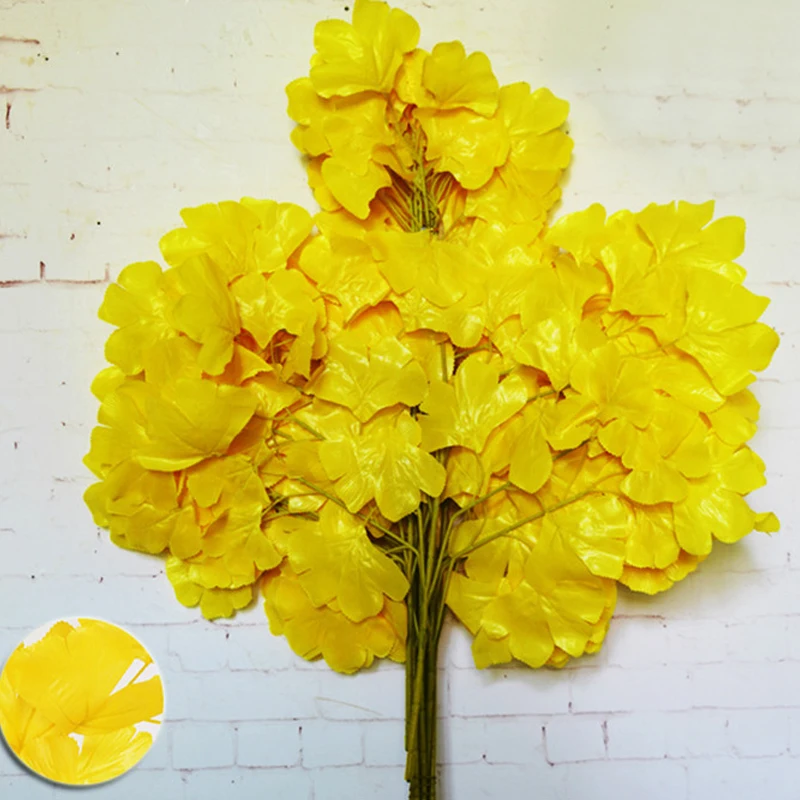Искусственное дерево ветка с листьями моделирование gingko maple populus листья домашний