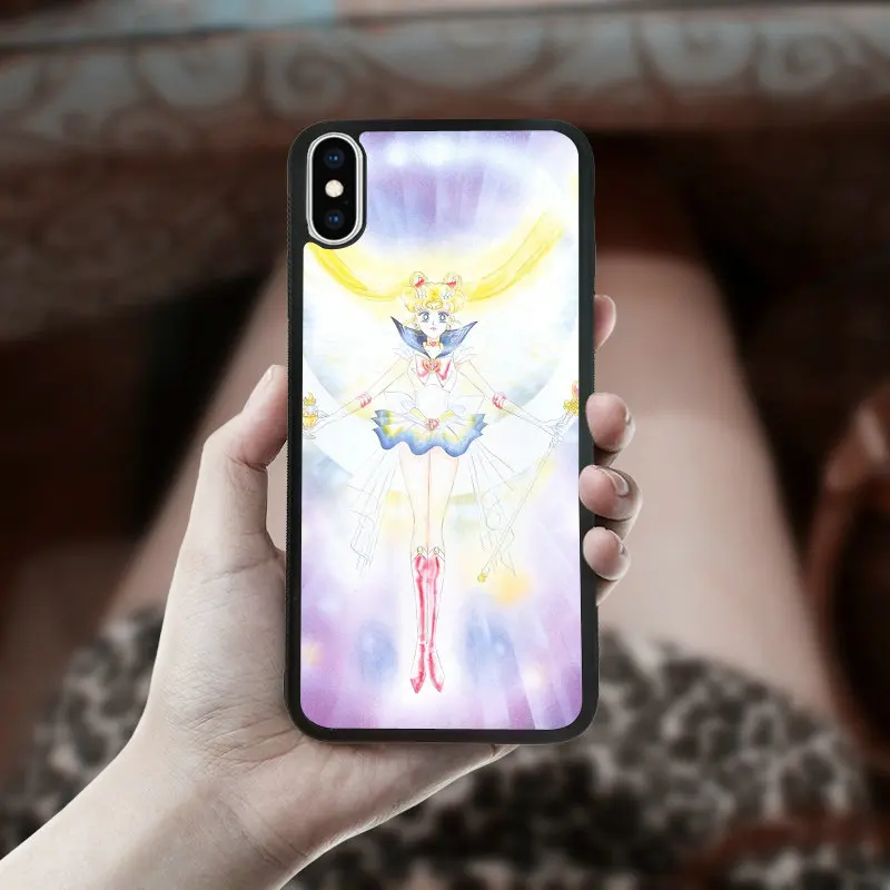 Mobile Phone Accessories for iphone X XS Case PC TPU Hard Plastic Back Cover Anti-knock Bag Hot Sailor Moon Anime |