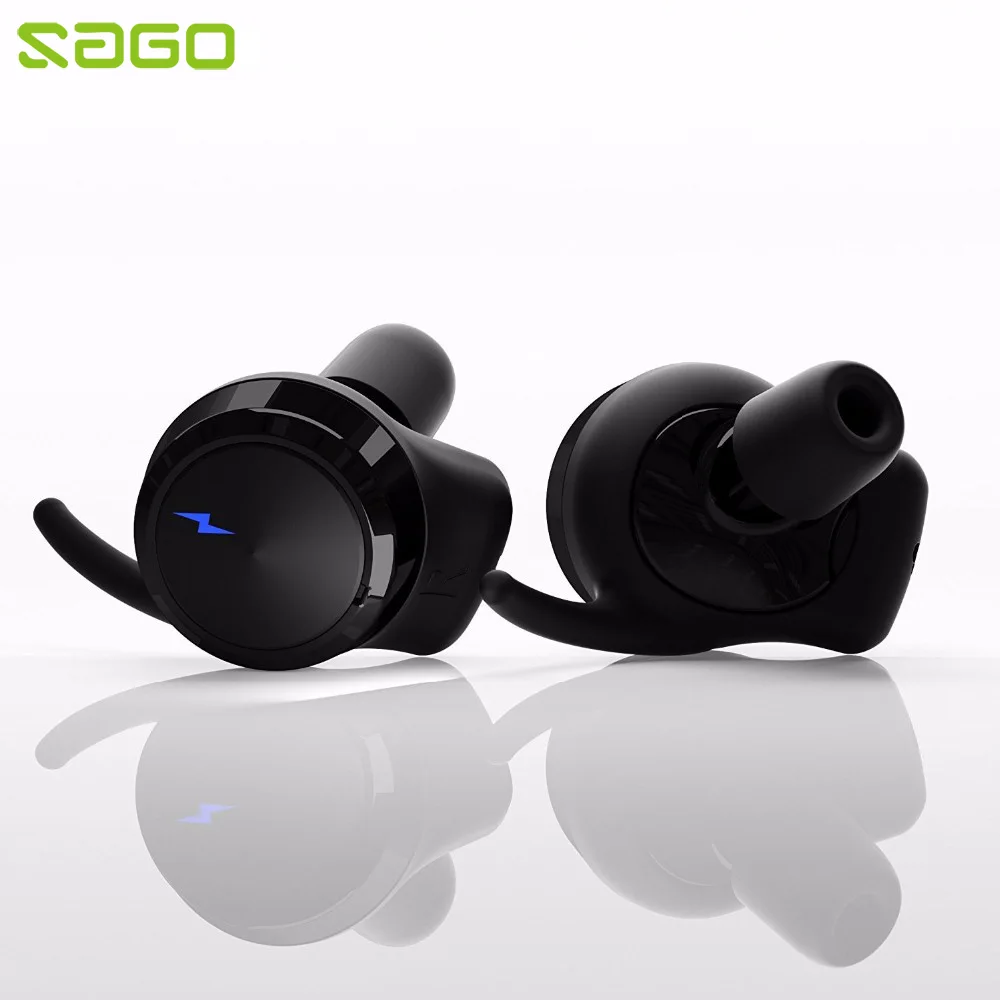 Sago True Беспроводные спортивные наушники с двойным HD стерео Bluetooth 4 2 громкой связью