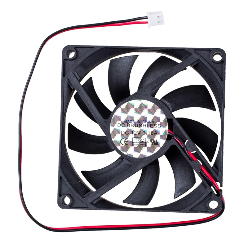DC 12V 0.18A 2 контактный разъем ПК компьютер чехол Вентилятор охлаждения 80x80mm-0