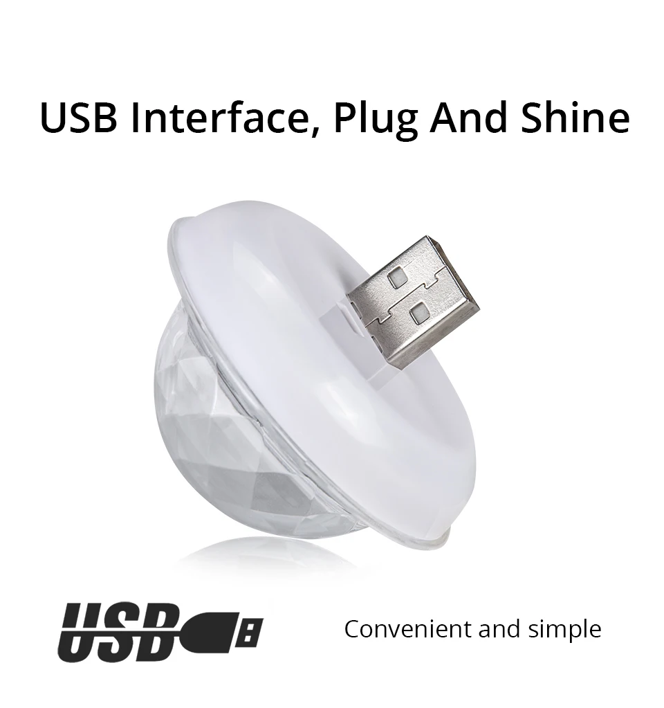 Foxanon мини USB светодиодный диско-свет красочный DJ свет DC 5V высокое покрытие Новинка свет 4W диско шар для праздника диско день рождения