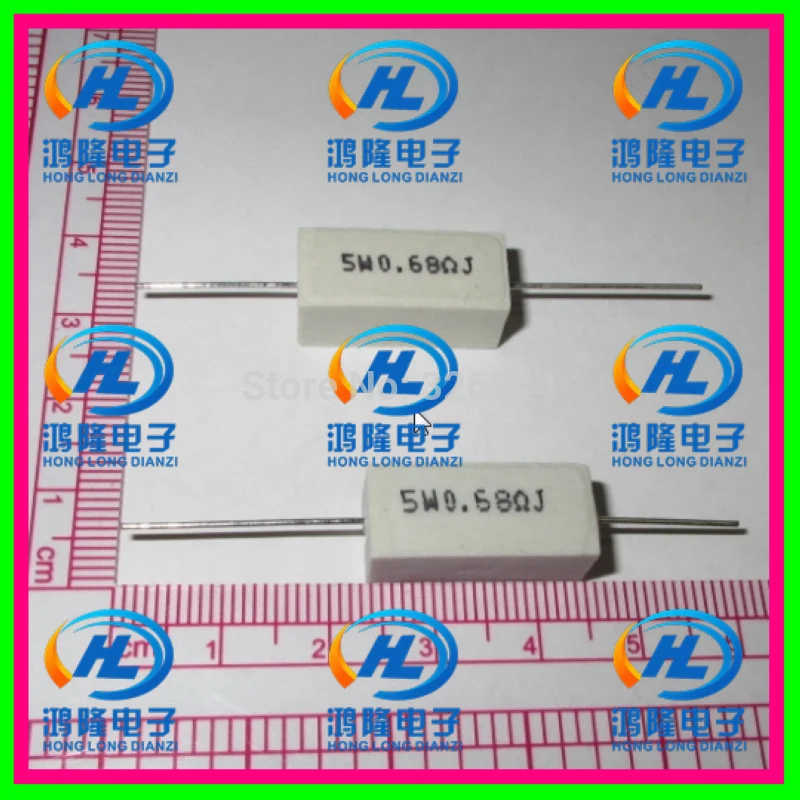 

(10pcs/lot) 5W 0.68 ohm +/-5% / 5W 0.68R ohm 5% / 5W 0.68RJ