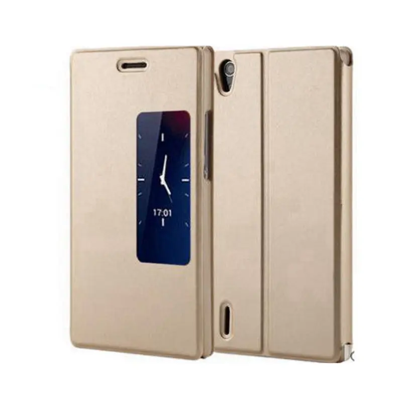 Роскошный флип-чехол из искусственной кожи для Huawei Ascend P7 Funda Cqoue смарт-чехол