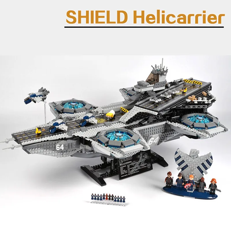 Мстители 3069 шт. техника фигурки блоки 76042 07043 супер герои серия щит Helicarrier