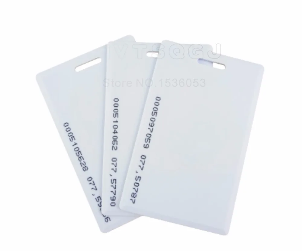 Близость EM ID толстая карта с отверстием, 125 кГц RFID карта, ID карта с номером/кодом