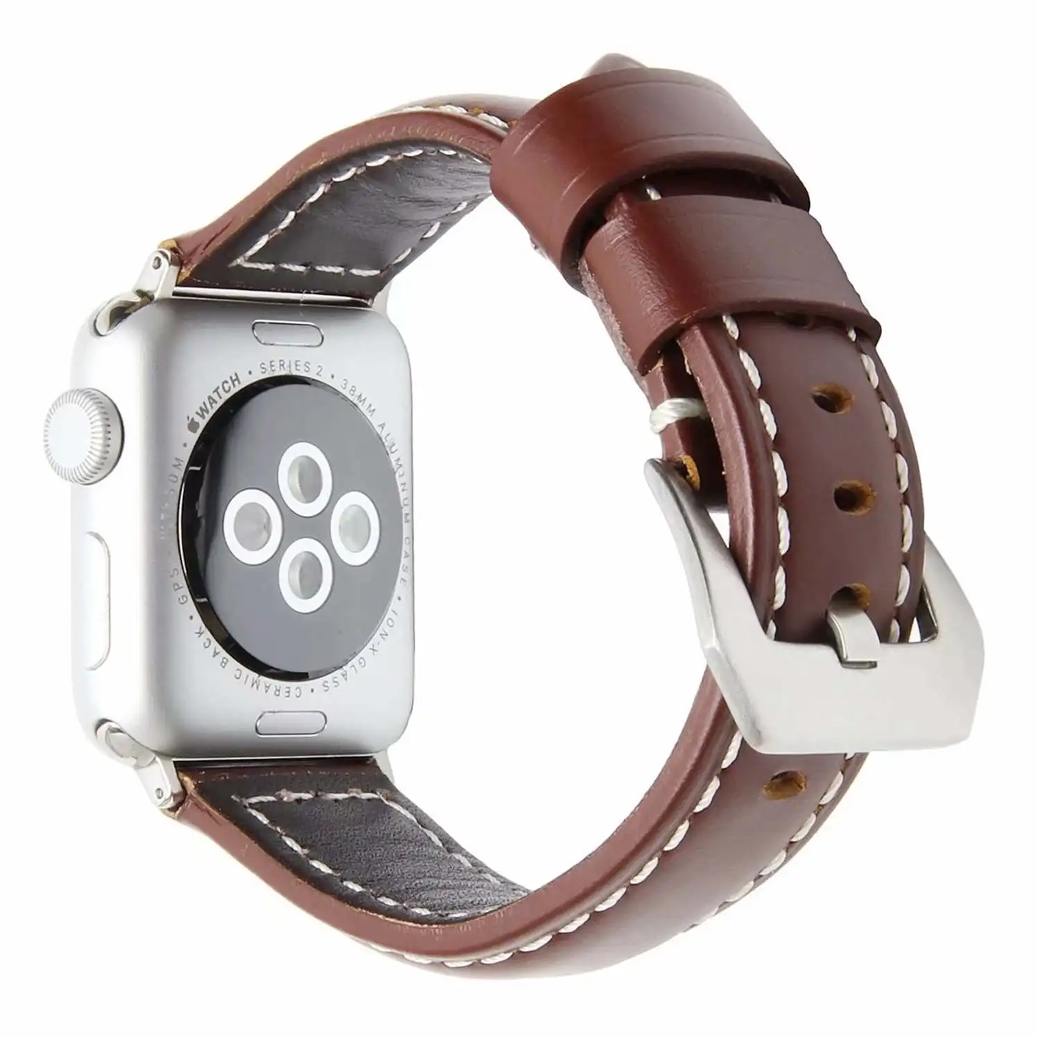 DAHASE винтажный матовый ремешок из натуральной кожи для Apple Watch Band 42 мм 38 Сменный