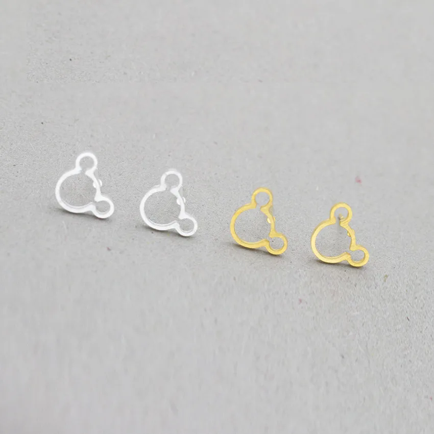 Cartoon Schmuck Miki Mouse Pendant Necklace Stud Earrings For Women Turkish Jewelry Set Stainless Steel Gold Color Brincos | Украшения и