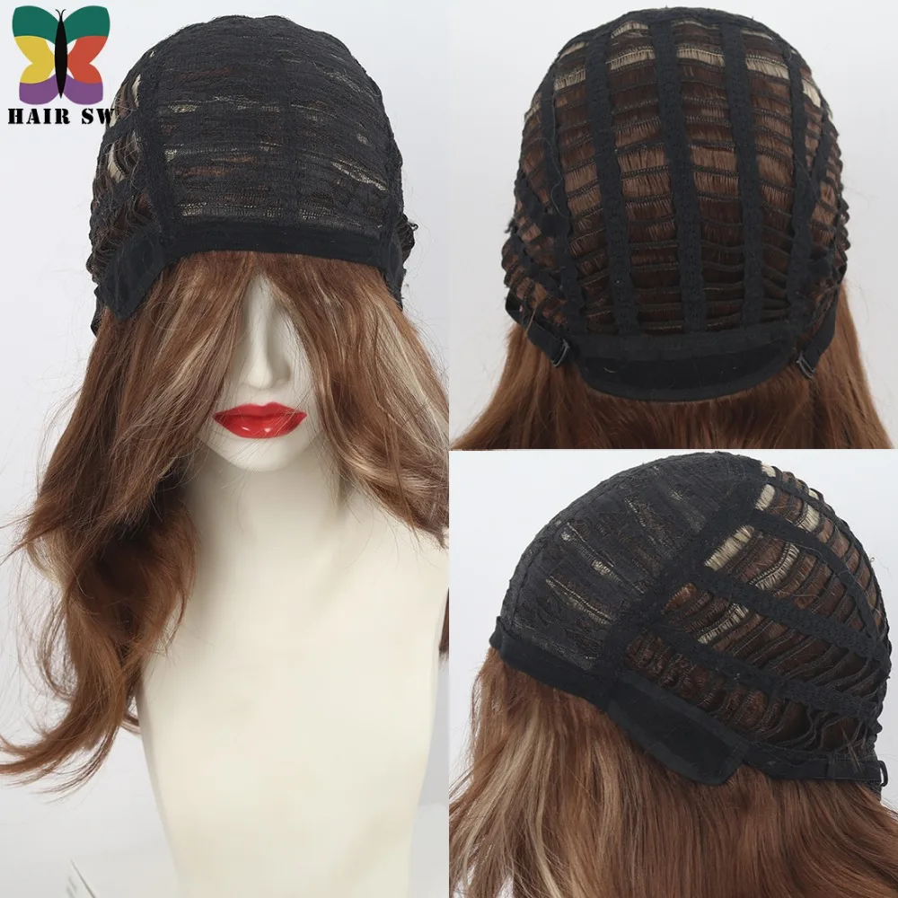 HAIR SW длинный прямой синтетический парик с боковой челкой блонд выделяет