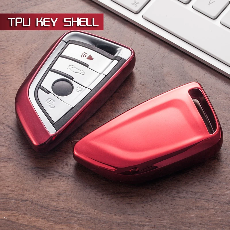 Фусу Мягкие TPU ключа автомобиля чехол сумка Shell держатель защиты кожи для BMW X1 X5 X6