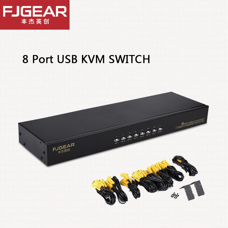 Kvm переключатель vga с 8 портами usb проводной Keypress удаленным переключателем для ПК