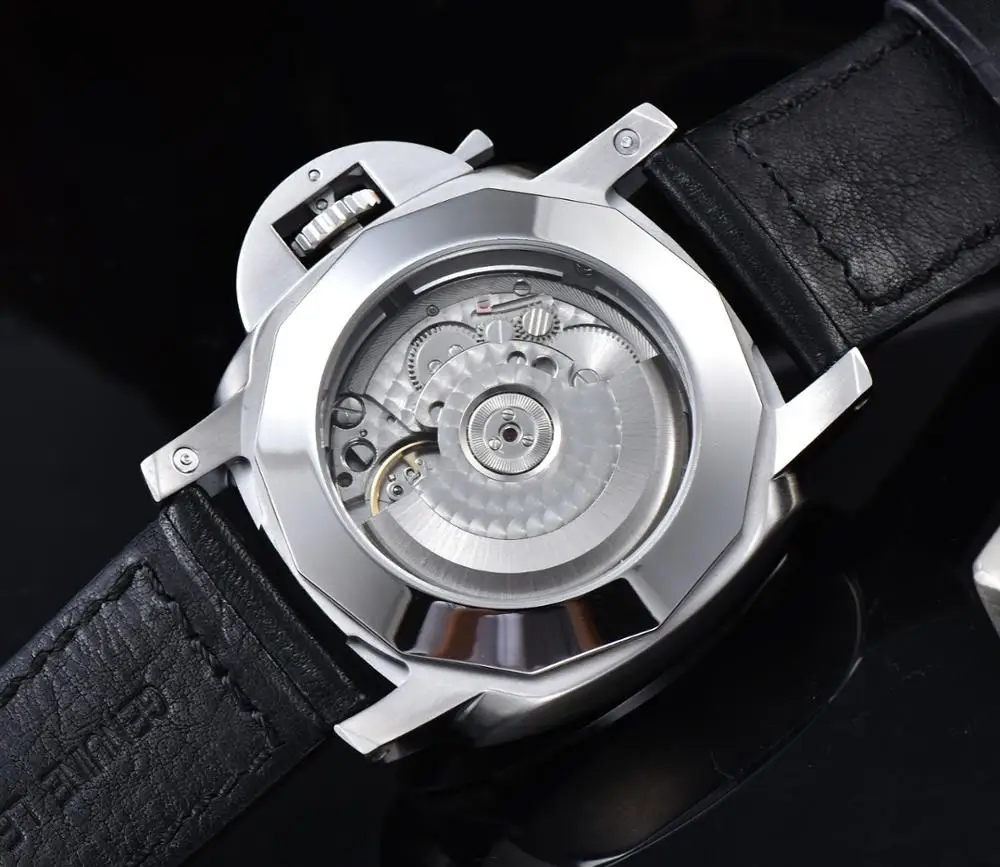 Часы GMT BOMAX 44 мм серебристый чехол из нержавеющей стали с автоматическим