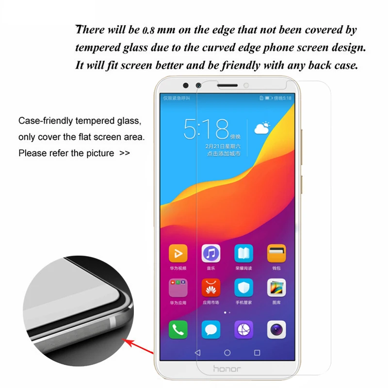 Смартфон 9H закаленное стекло для HomTom C1 (C2 Lite) 5 "Взрывозащищенная защитная