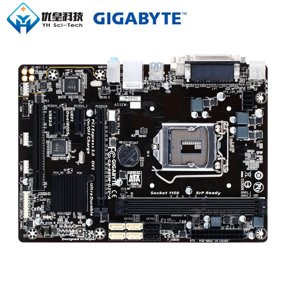 Оригинальная Материнская плата Gigabyte для настольного ПК с процессором Intel B85 LGA 1150