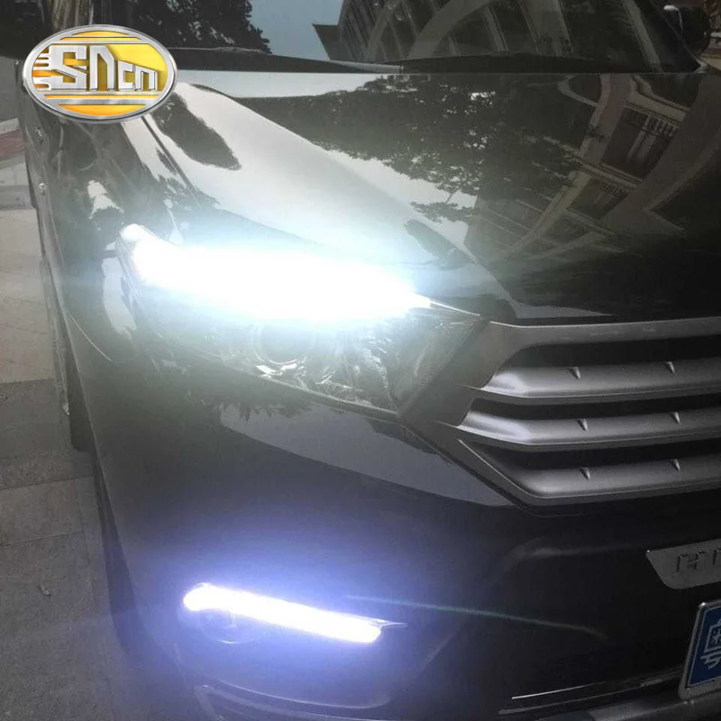 Для Toyota Highlander 2012 2013 2014 светодиодный налобный фонарь для бровей дневные ходовые