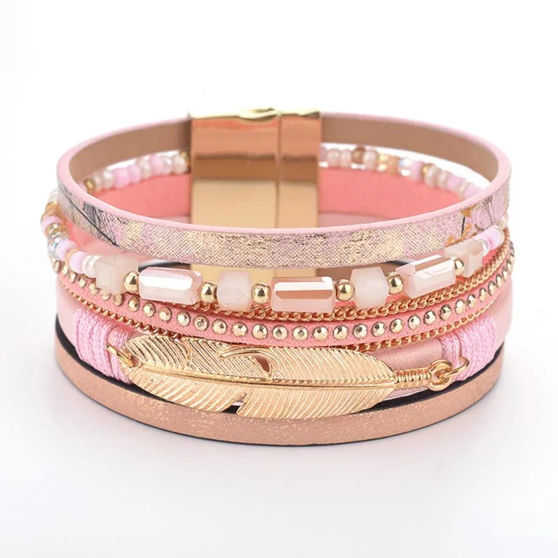 

2018 Handmade colorful women father bracelet in 4 colors