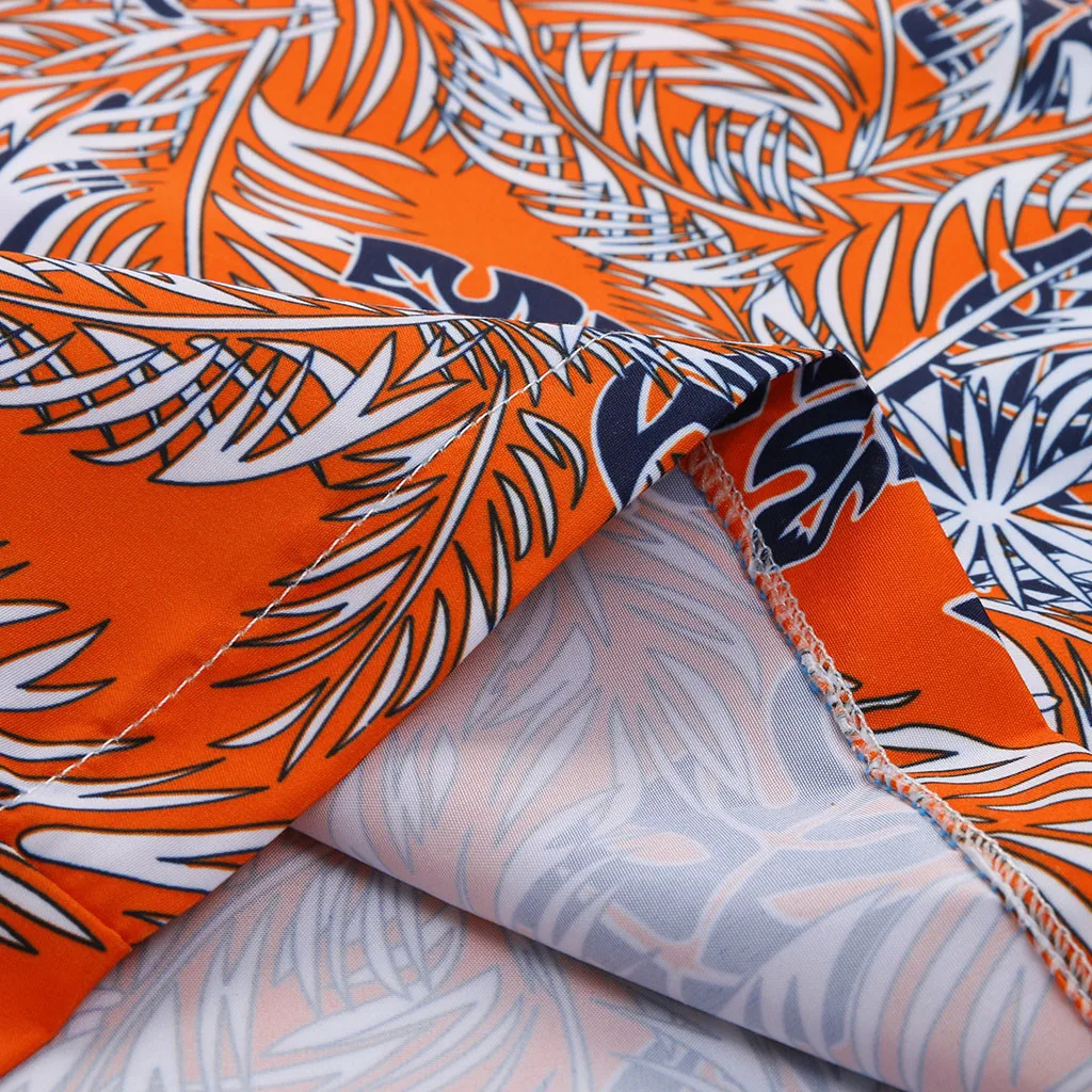 Гавайская рубашка с короткими рукавами и персональным принтом для пары на весну