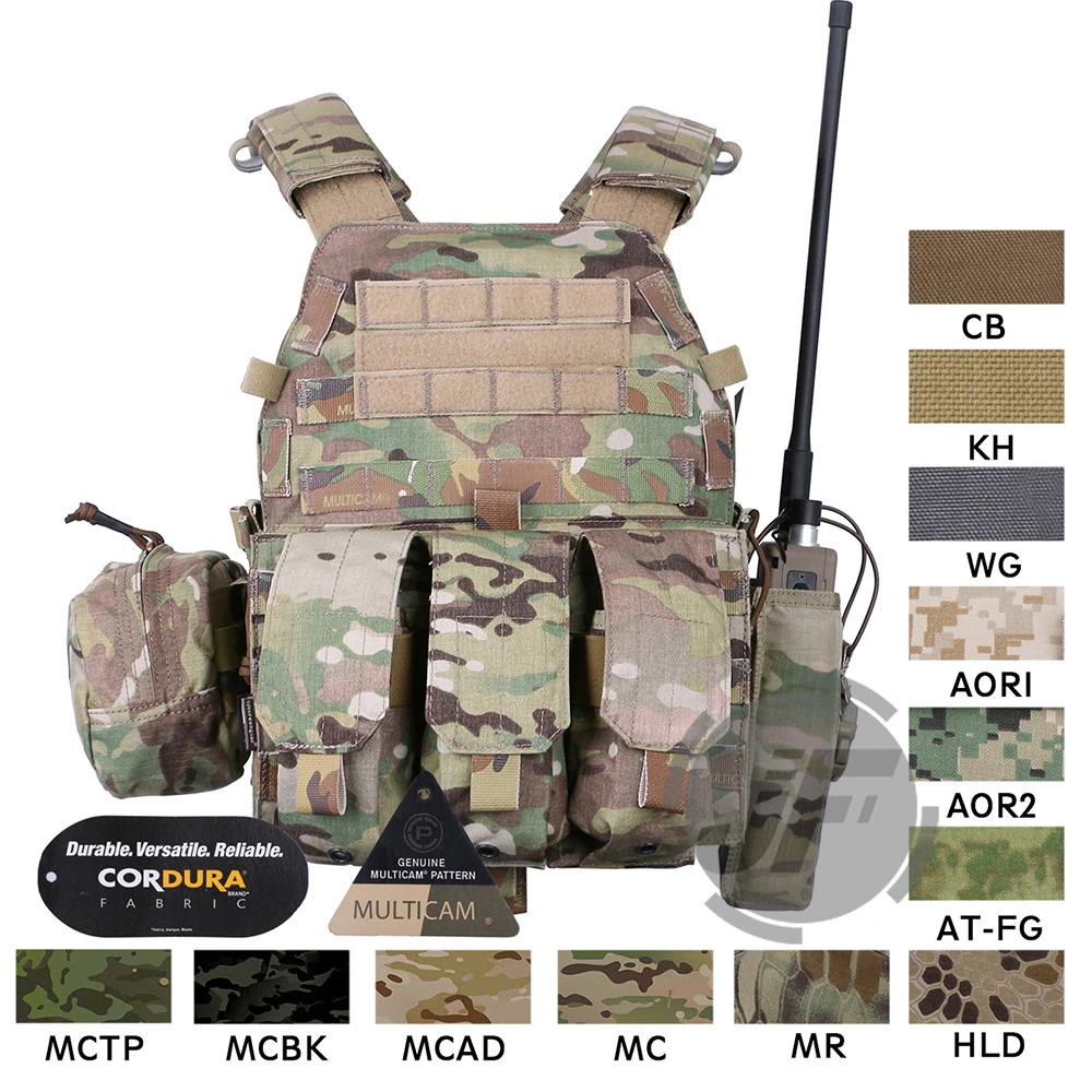 

Emerson Tactical Modular MOLLE LBT-6094A Plate Carrier EmersonGear LBT 6094A Combat Vest w/ M4 M16 5.56 .223 Magazine Pouches