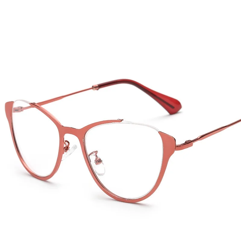 Женская мода уникальная форма сексуальная кошачий глаз сплав очки оправа