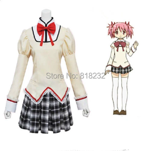 Puella Magi Madoka Magica Kaname /Akemi Homura School Uniform Dress Anime Cosplay Costumes |