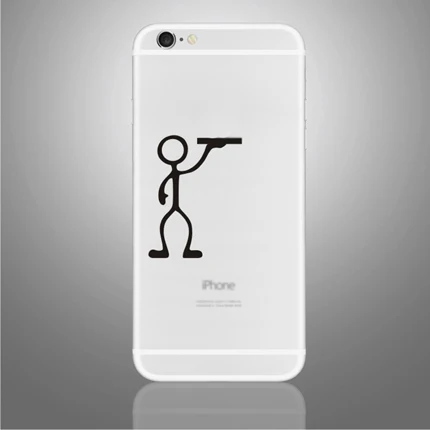 For iPhone 6 B W(38) Виниловые наклейки для iPhone 6/6 Plus для iPhone 7/8 Plus забавные частичные наклейки для iPhone 7/8 X/XS черные наклейки - Цвет: For iPhone 6 B W(38)