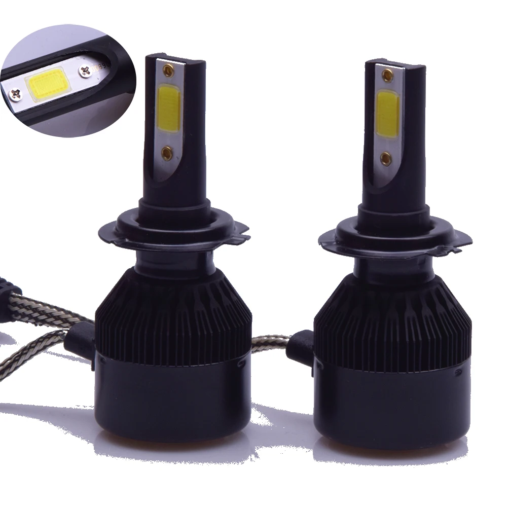 2X H7 H4 Auto Fari 72 Вт 8000lm CANBUS Dell'automobile Lampadine H1 H8 H9 H11 автомобили Faro 6000 К 12В fendinebia C6