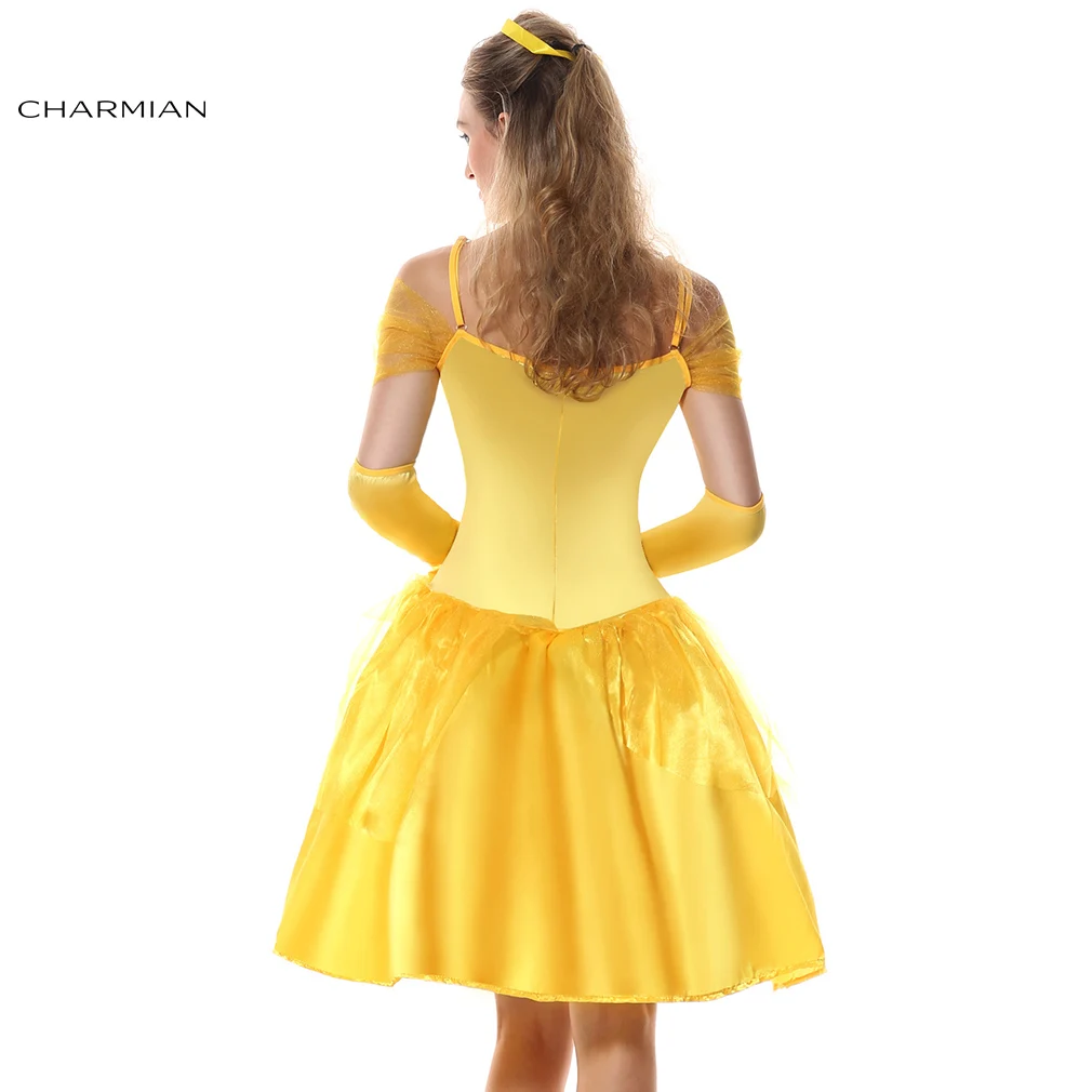 Charmian Новый Сказочный Белль принцесса косплей костюм для женщин аниме Хэллоуин