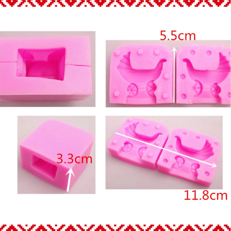 Transhome силиконовые формы для мыла 3D Детские коляски свечи Fimo пластилина