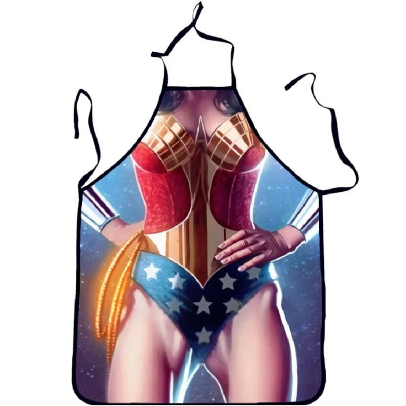 Смешной фартук Super Hero фартук Бэтмен Кухня фартук обед вечерние Пособия по кулинарии фартук взрослый Cozinha Tablier кухни передник - Цвет: 2