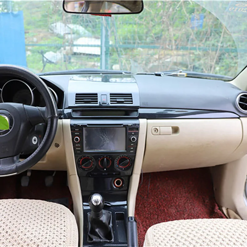 Для mazda 3 2006 2012 декоративная зубчатая панель внутренняя отделка стеклянная