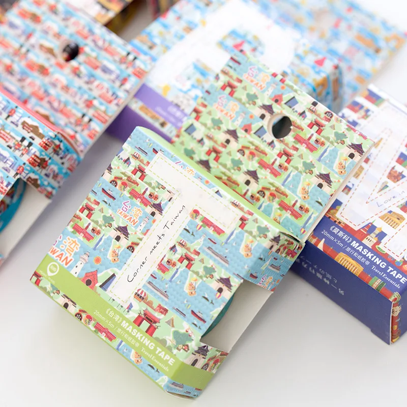 Известный мир город Примечания винтажная Васи Маскировочная лента клейкая