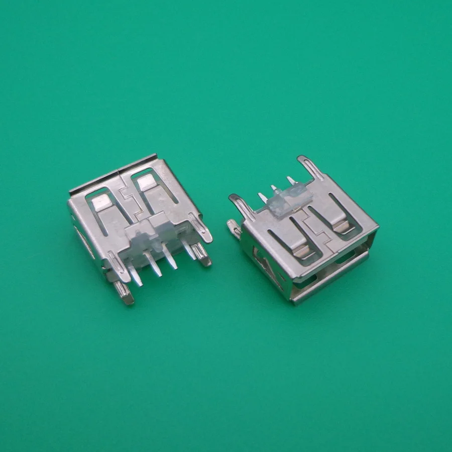 50 шт. плоские (180 градусов) гнездовые USB разъемы типа A|socket connector|plug socket connectorplug connector