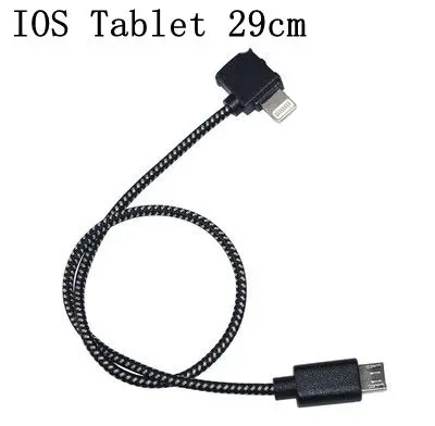 IOS 29cm Spark пульт дистанционного управления кабель для передачи данных для DJI Spark провод Connet мобильный телефон планшет передача Android Micr USB/type-c дроны - Цвет: IOS 29cm