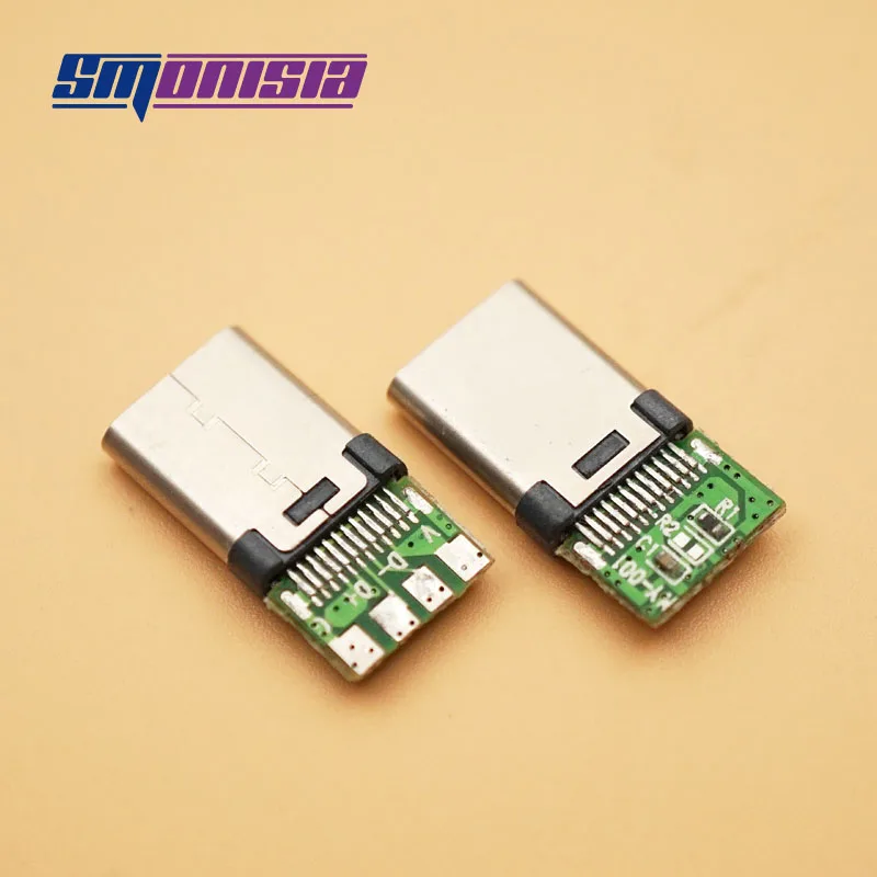 100 шт./лот Micro USB 3 1 C тип штекер 10Pin с печатной платой тестовый разъем для передачи