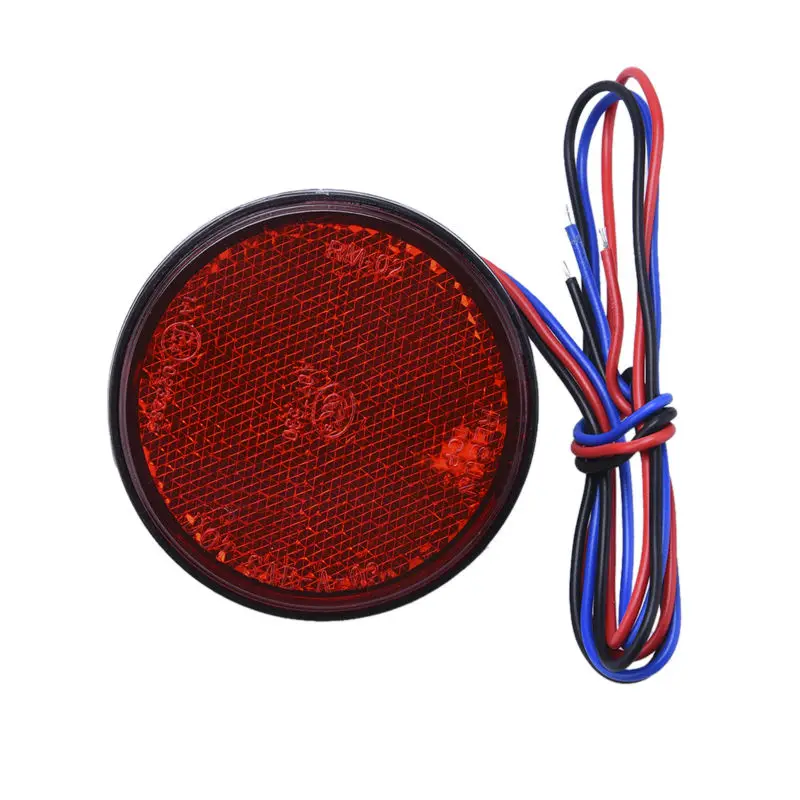 Автомобиль Мотоцикл 24SMD светодиодные задние тормоза поворотов свет лампы круглый Отражатели мотобайк светодиодные фонари красный, белый желтый свет 12 В