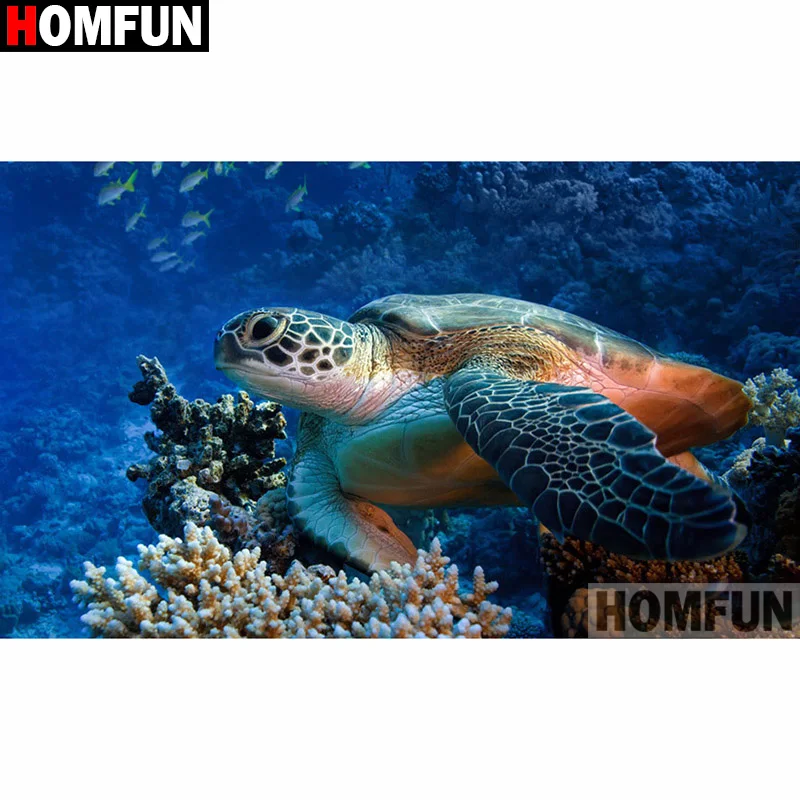 Алмазная 5d-картина HOMFUN Черепаха вышивка крестиком с полными