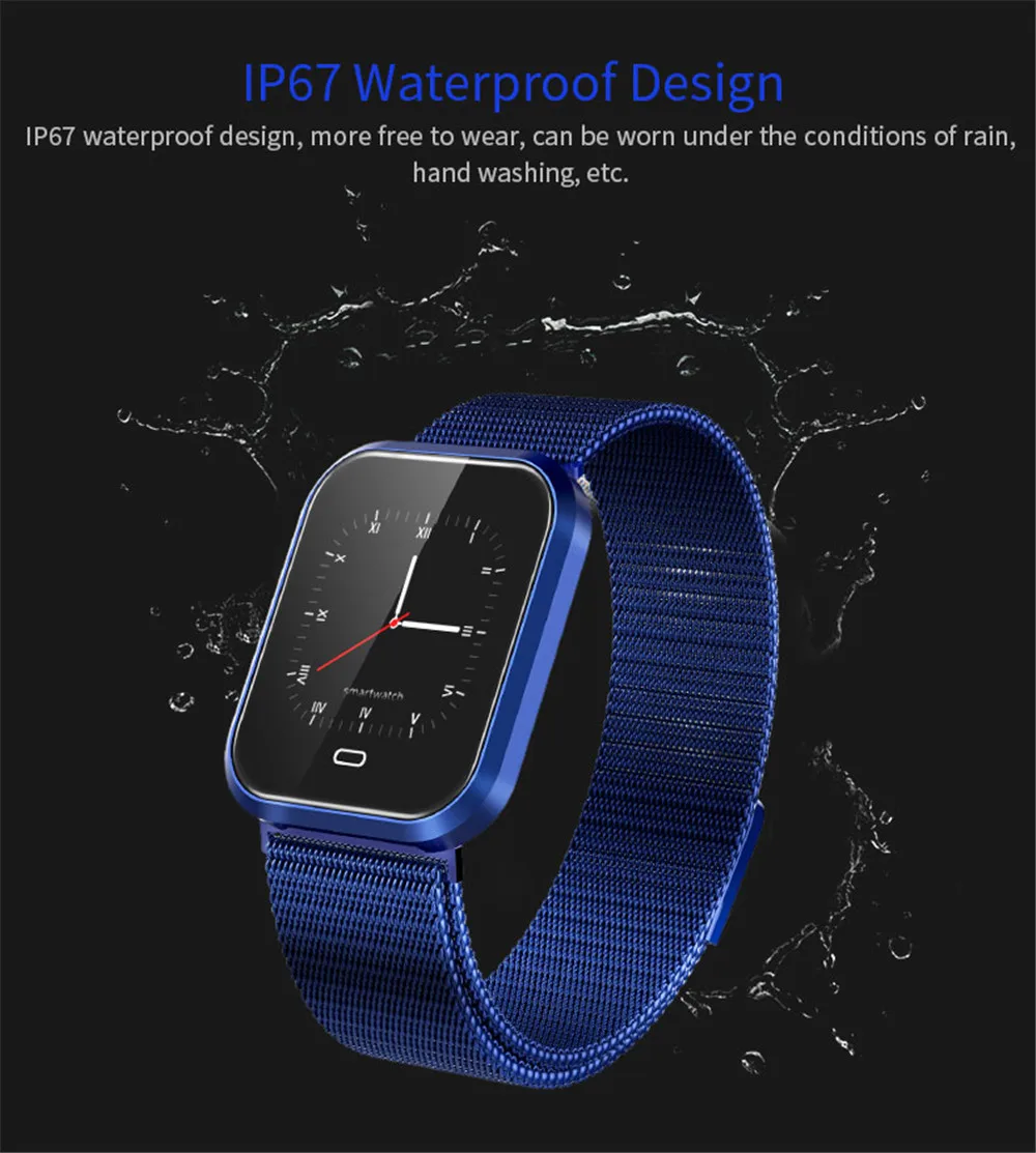 CD16 Смарт часы кровяное давление мониторинг сердечного ритма IP67 шаг спортивные фитнес часы мужские модные умные часы для Android IOS