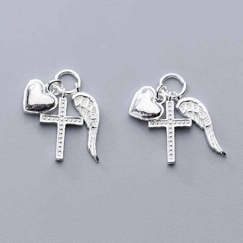 Модный комплект из стерлингового серебра 925 пробы с подвеской в виде креста +