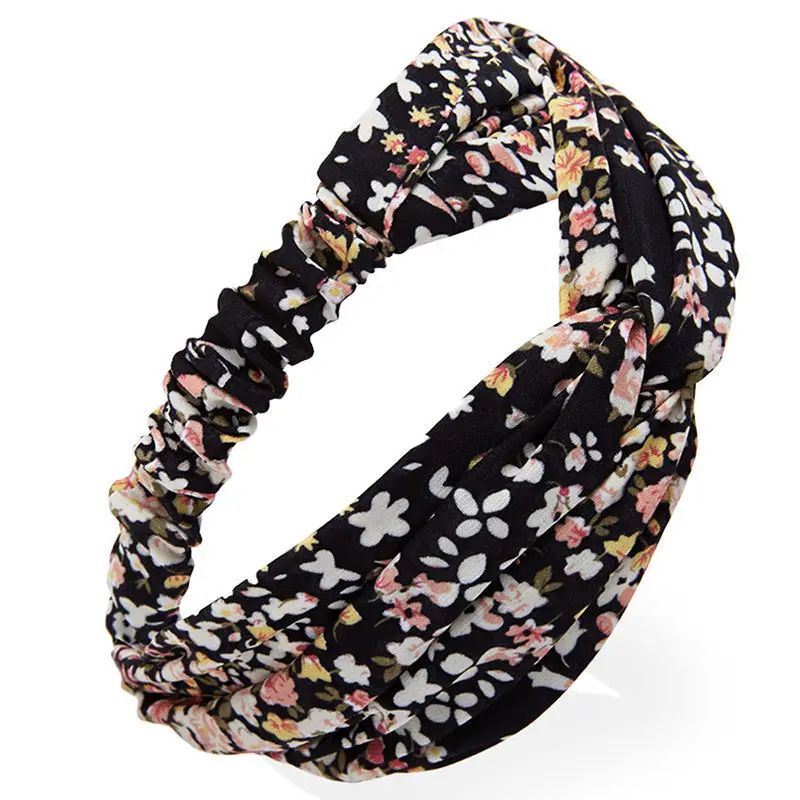 1 Женский тюрбан из хлопка повязка на голову с завязанным узлом |