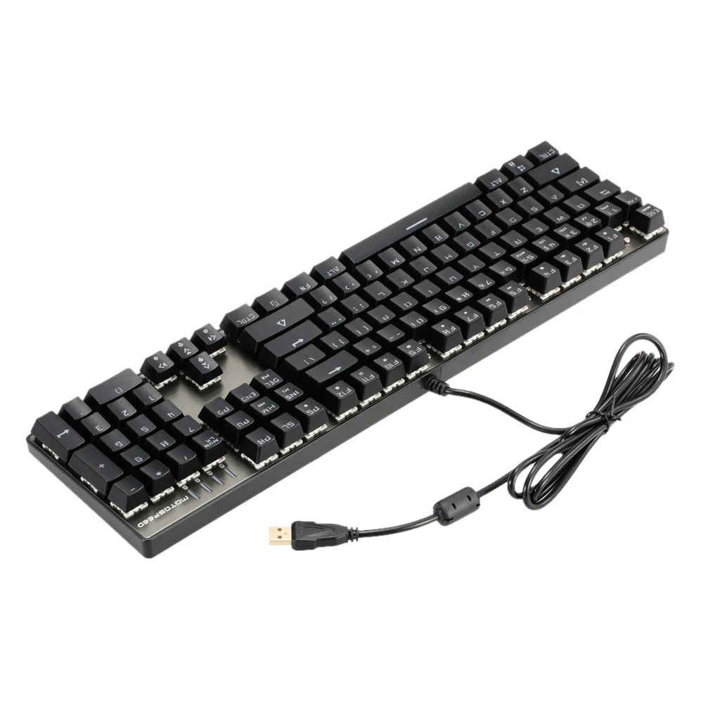 MOTOSPEED CK104 русская английская механическая клавиатура игровая металлическая с 104