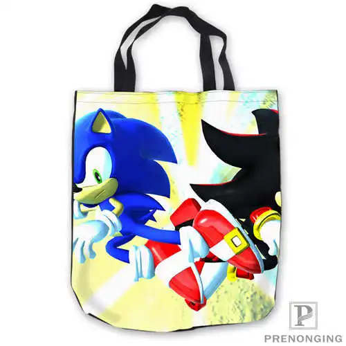 Пользовательские холст sonic and shadow Tote плеча хозяйственная сумка Повседневная
