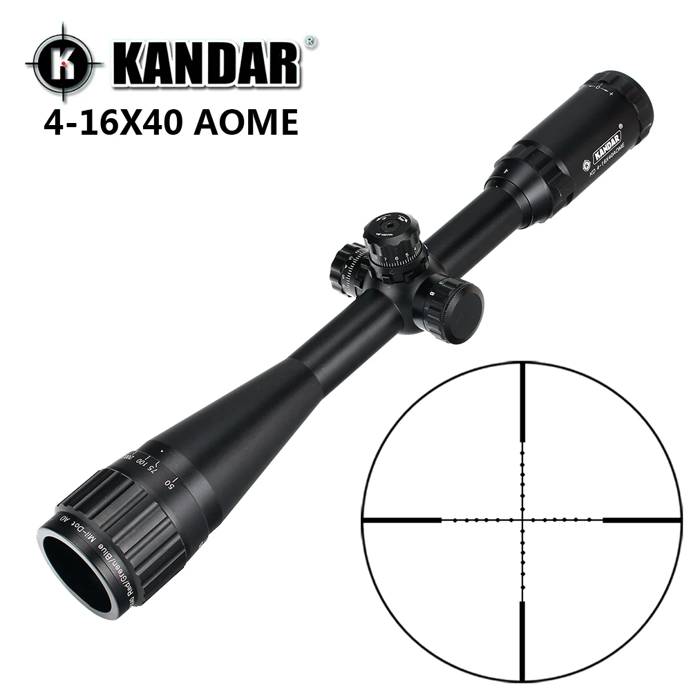 KANDAR 4 16x40 AOE тактический оптический прицел мил точка для охоты прицел|Оптические