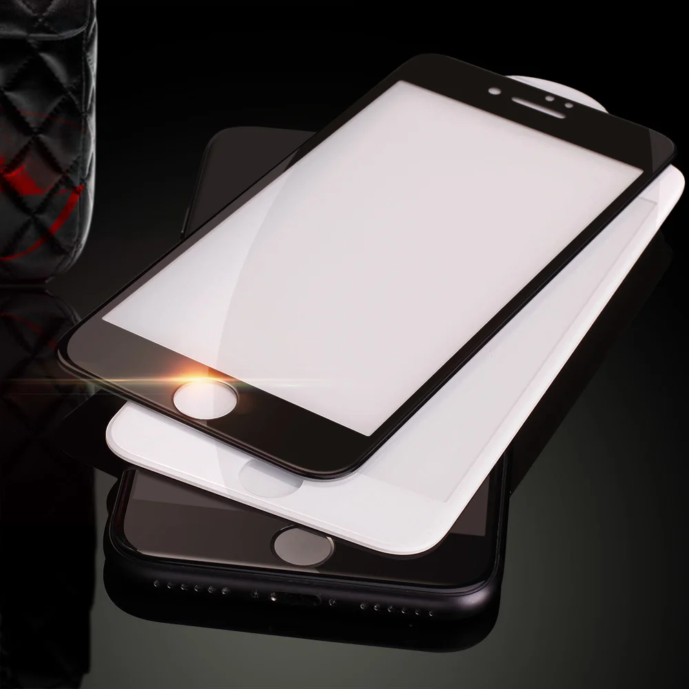 4D Стекло для iPhone 7 6 6s плюс Экран протектор круглый изогнутый край закаленное Full