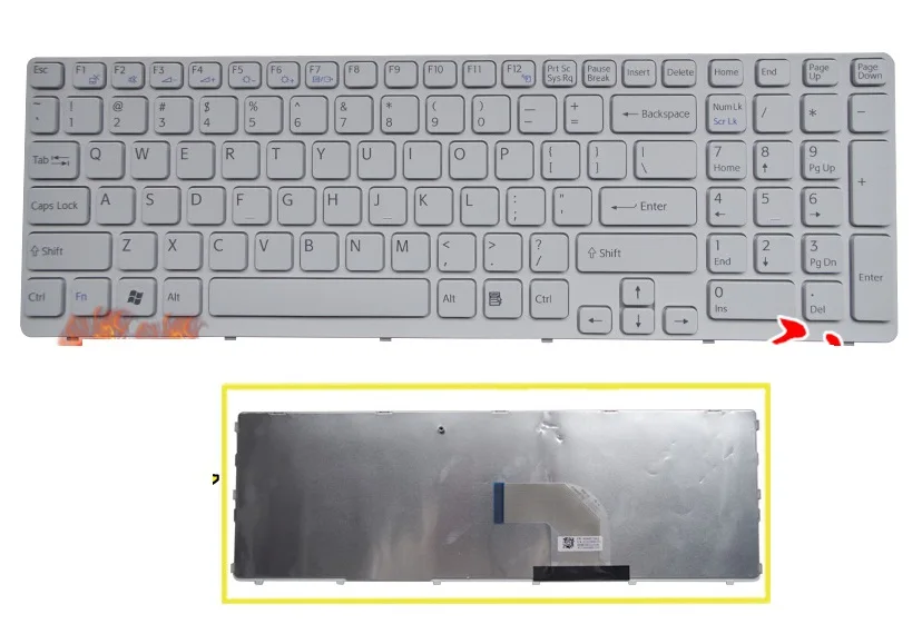 

Клавиатура SSEA для ноутбука SONY VAIO SVE15 SVE-15, белая