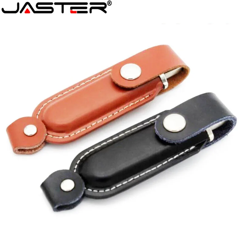 JASRER металлический кожаный флеш накопитель usb 32 ГБ 16 8 USB 2 0 карта памяти pendrive U диск