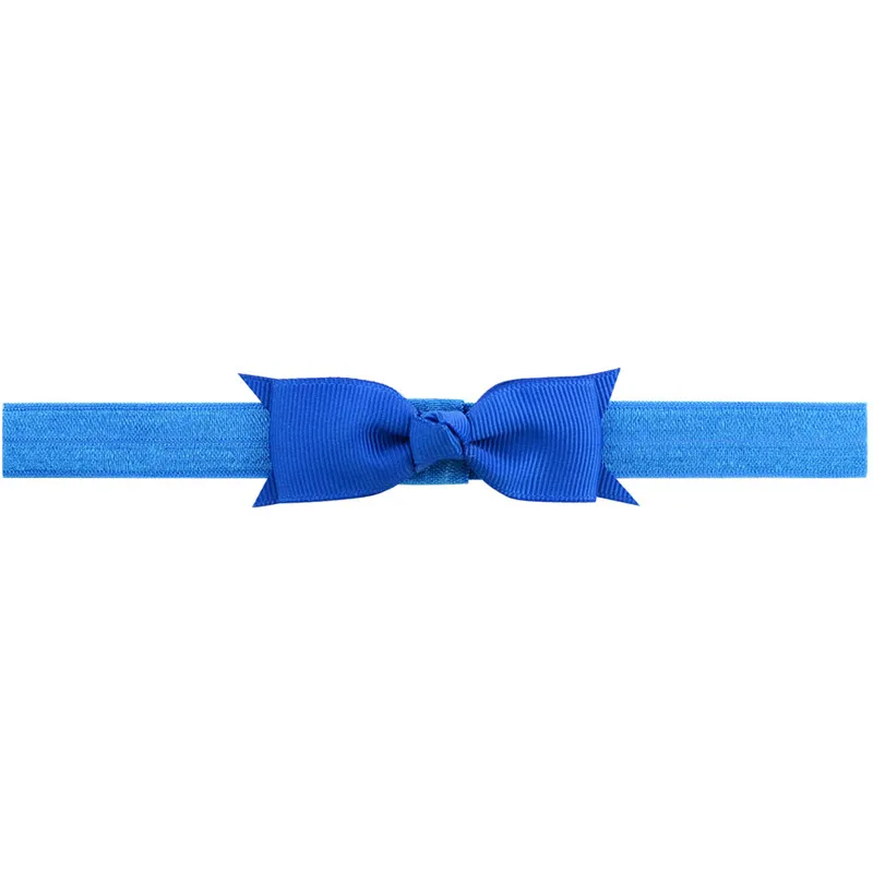 06 Blue Детская чалма для новорожденных, повязка на голову с бантом из корсажной ленты, эластичные повязки на голову с бантом для девочек, головной убор, аксессуары для волос - Цвет: 06 Blue