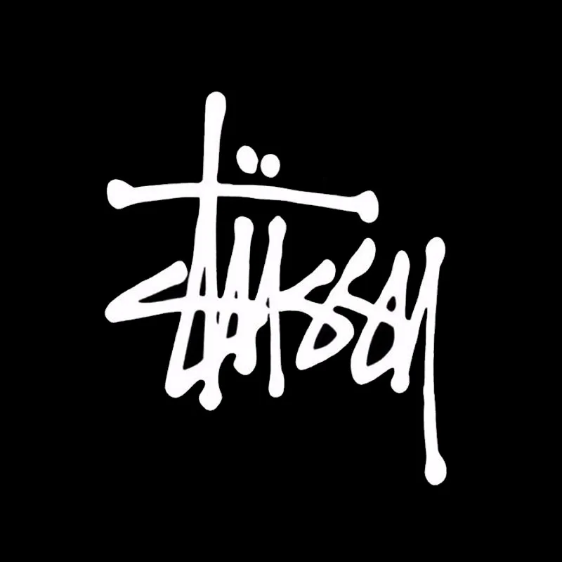Художественная ручка слова Stussy логотип стикер автомобиля 14*11 5 см для миникаба