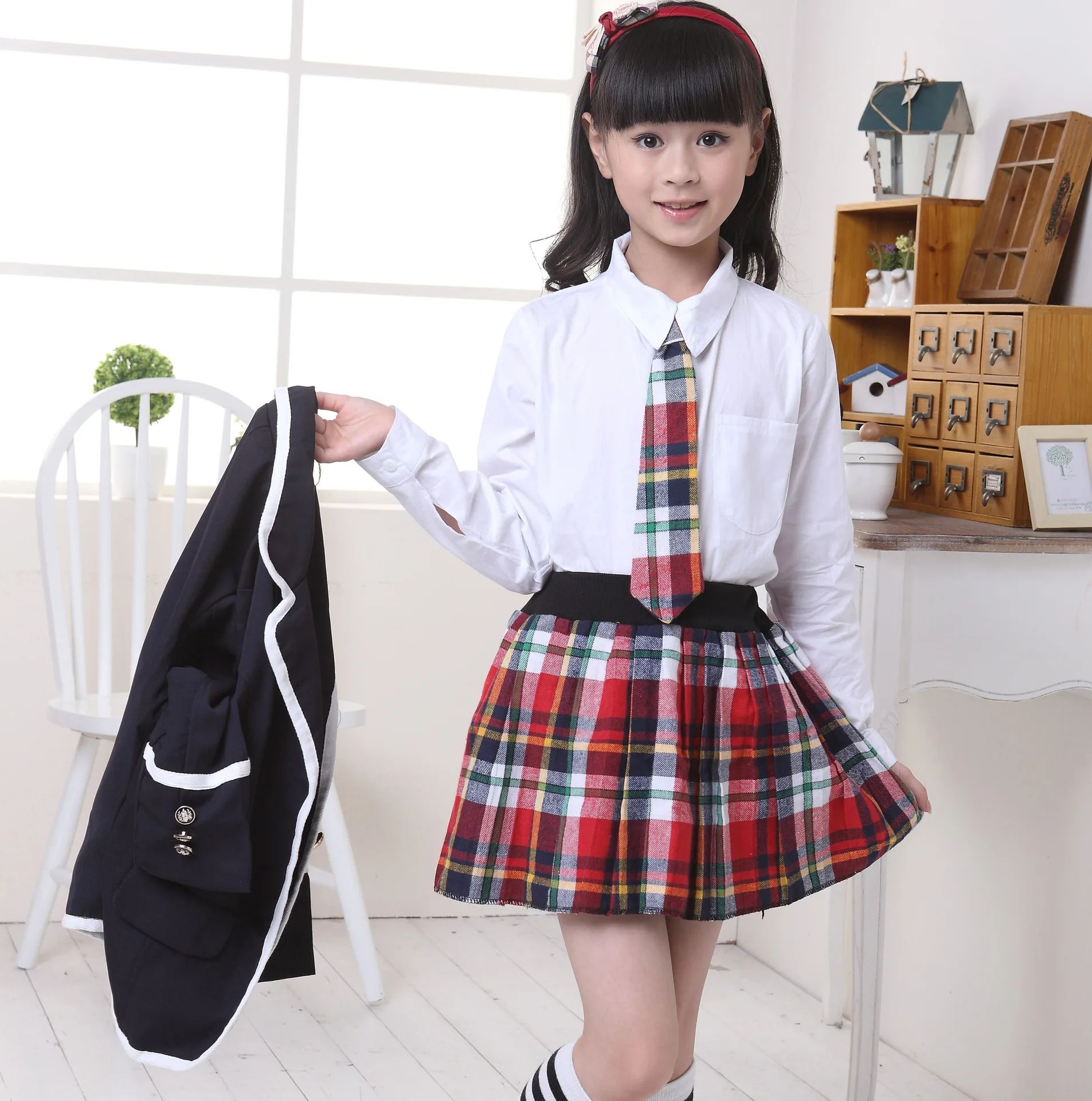 Детские школьные костюмы осенне-зимняя школьная форма для девочек детские